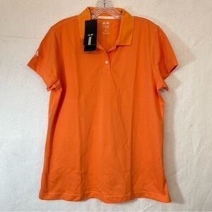 NWT Adidas orange sherbet Climacool ladies short sleeve golf polo shirt XL new﻿﻿